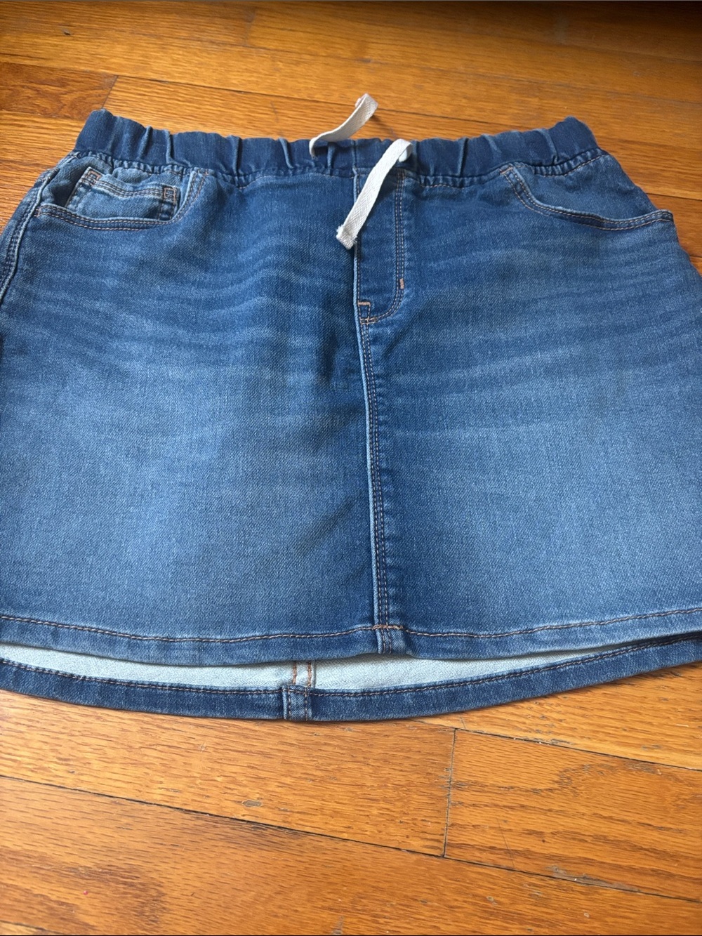 GAP Girls Denim Drawstring Skirt in Blue